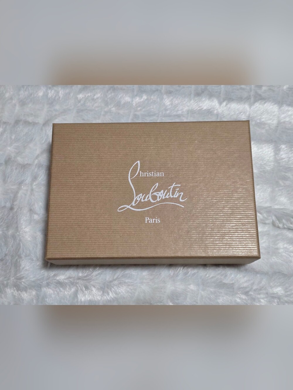 Christian Louboutin Tan Box with White Logo